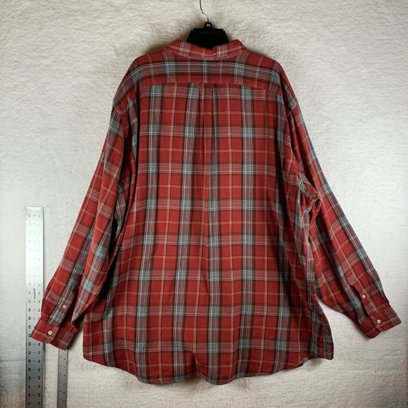 Ralph Lauren Shirt Men 3XLT Multicolor Plaid 100% Cotton Casual Button-Down 8412 - Picture 2 of 10